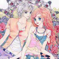 情侣头像一男一女卡通手绘图