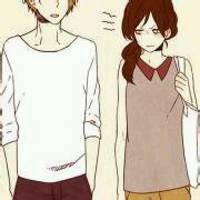 森女系情侣头像手绘头像一对