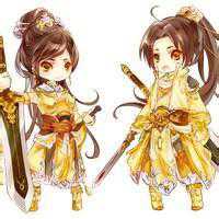 复古手绘彩色情侣头像女生头像女生