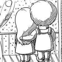 微信情侣头像手绘女生背影头像唯美