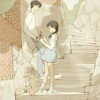 森女系情侣头像手绘头像一对