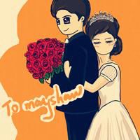 手绘森系简约情侣头像高清大图