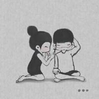 情侣头像手绘微信头像2018