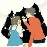 情侣头像手绘头像卡通头像黑白