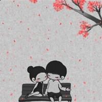 微信手绘头像黑白情侣头像女生