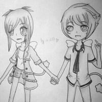 怦然心动漫画情侣头像手绘板