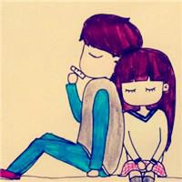 怦然心动漫画情侣头像手绘板