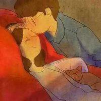 微信韩系手绘情侣头像女生头像女生