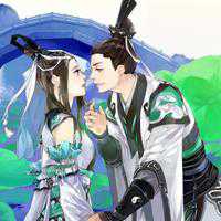 情思寄你身手绘古风情侣头像