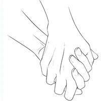 复古风情侣头像手绘简约彩色