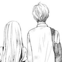 手绘头像女动漫情侣头像黑白