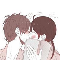 微信情侣头像手绘女生背影卡通