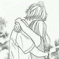 手绘男头像唯美动漫情侣头像背影