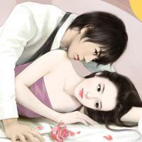 复古风情侣头像手绘简约彩色