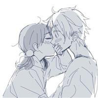 怦然心动漫画情侣头像手绘板