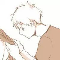 手绘头像女动漫情侣头像黑白