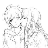 微信头像情侣手绘动漫头像女生背影