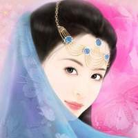 唯美手绘古风女头像_漂亮的手绘古代女子头像图