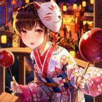 可爱萌和服动漫女生头像图片