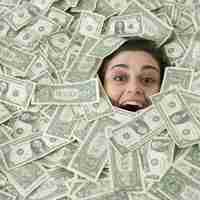 金钱头像图标 炫富装X钞票图片头像