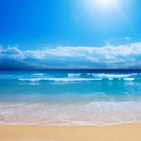 微信头像风景海水,湛蓝的天空柔和的海风清澈的