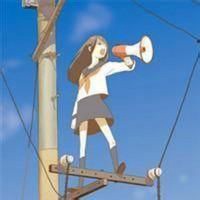 动漫情侣头像一男一女分开的两张 心会与你相连