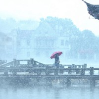 冬天湖雪景图片头像 冬日湖水美景