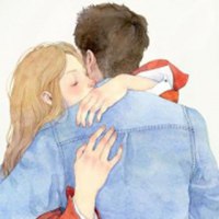 动漫男女拥抱头像,在我眼里你最珍贵