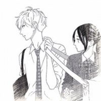 动漫情侣黑白素描头像,男女两人一张