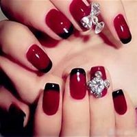 手背红指甲头像