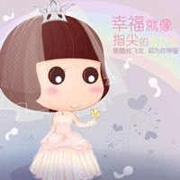 白色婚纱卡通情侣头像女生