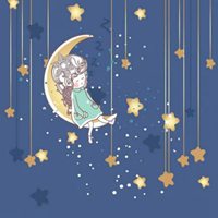 星星女孩手绘头像