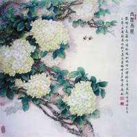 唯美好看绣球花微信头像