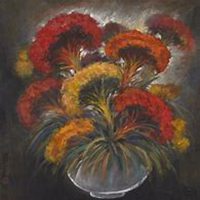 唯美好看鸡冠花微信头像