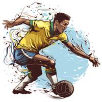 巴西足球明星手绘