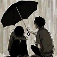 微信头像下雨天情侣打伞的图片