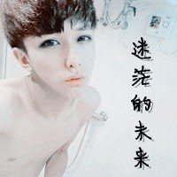 动漫男长发侧脸头像黑白头像小清新