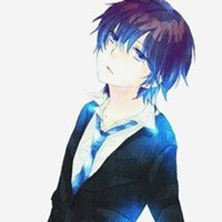 蓝色衣服男漫画头像