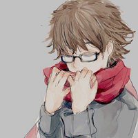 手绘头像男生插画