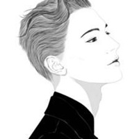 手绘头像男生插画
