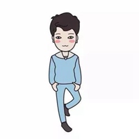 手绘头像男生插画