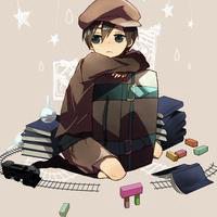 手绘头像男生插画