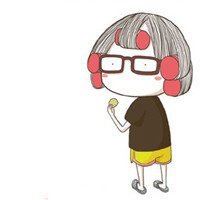 抽象头像女生简约白底