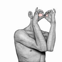 抽象头像男素描