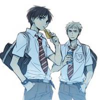 校服头像手绘图片