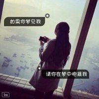 卡通蓝色背影清新唯美意境女生头像女生