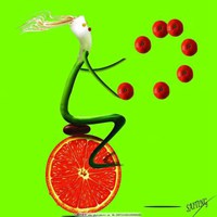 可爱水果头像立体感