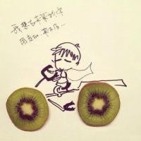 水果雕刻人头像