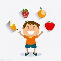 男生拿水果头像