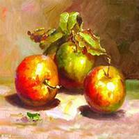 拿水果唯美女生头像